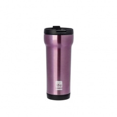 Coffee Thermos Style Ανοξείδωτη Κούπα Θερμός Pink "Ecolife" 420ml