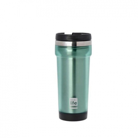 Coffee Thermos Economy Ανοξείδωτη Κούπα Θερμός Green "Ecolife" 420ml