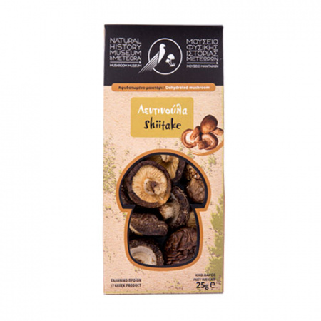 Μανιτάρι Αφυδατωμένο Λεντινούλα (Shiitake) "Μουσείο Μανιταριών Μετεώρων" 25γρ