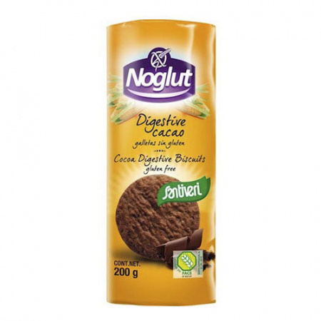 Μπισκότα Digestive Χωρίς Γλουτένη με Κακάο "Santiveri" 200γρ